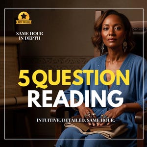 5 Question Psychic Reading, Same Day, %100 Accurate, Full Card Reading, Future Reading Psychic, Real Answers Love, MadameNia