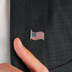 Flag Brooch of US, American Flag Lapel Pin, US National Flag Brooch, American Flag Logo Brooch, US Jewelry, Lapel Pin for Choice