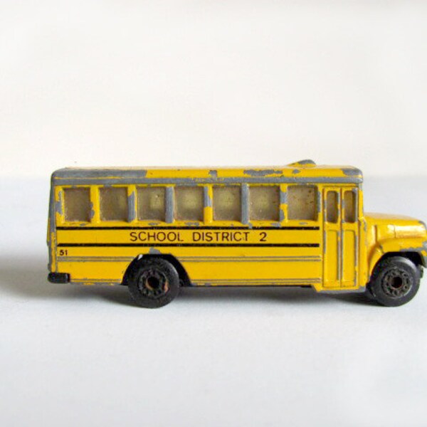 1980s Matchbox Toy School Bus