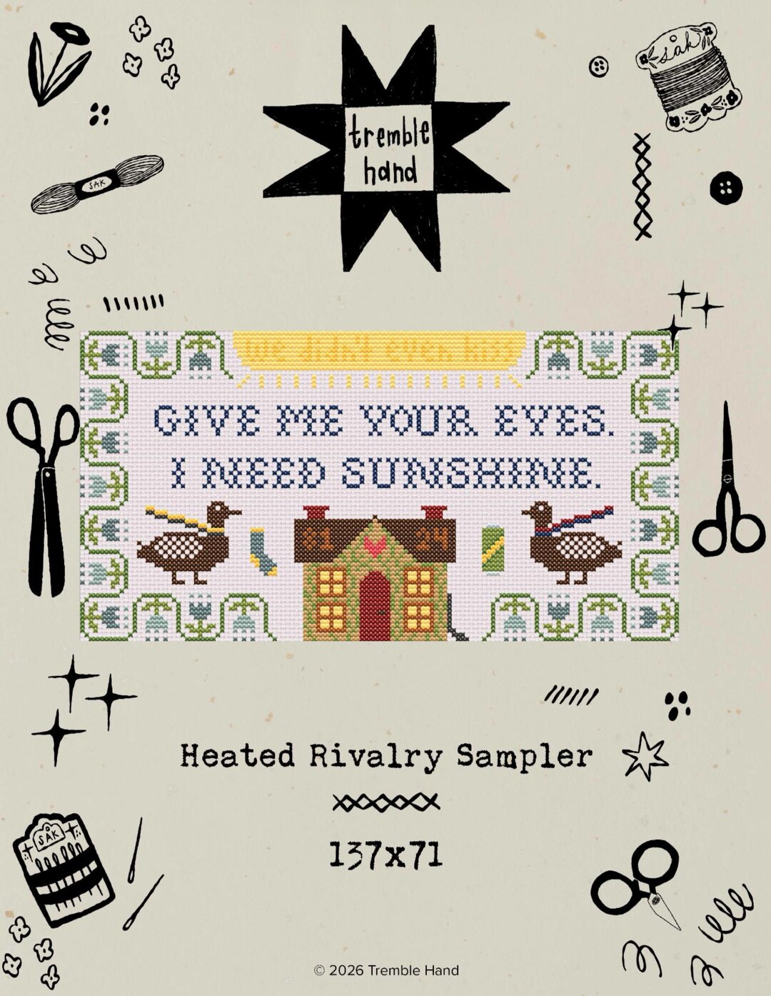 Heated Rivalry Sampler Cross Stitch Pattern - Etsy