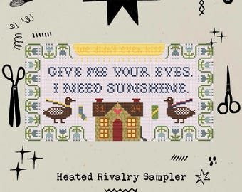 Heated Rivalry Sampler Cross Stitch Pattern