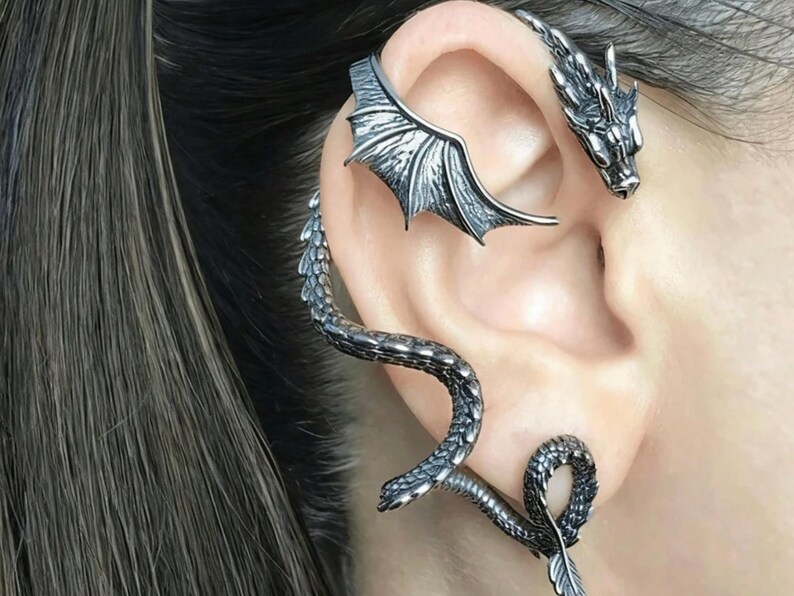 Dragon Wing Earrings – Gothic Boho Elf Cosplay Jewelry | Fantasy ...