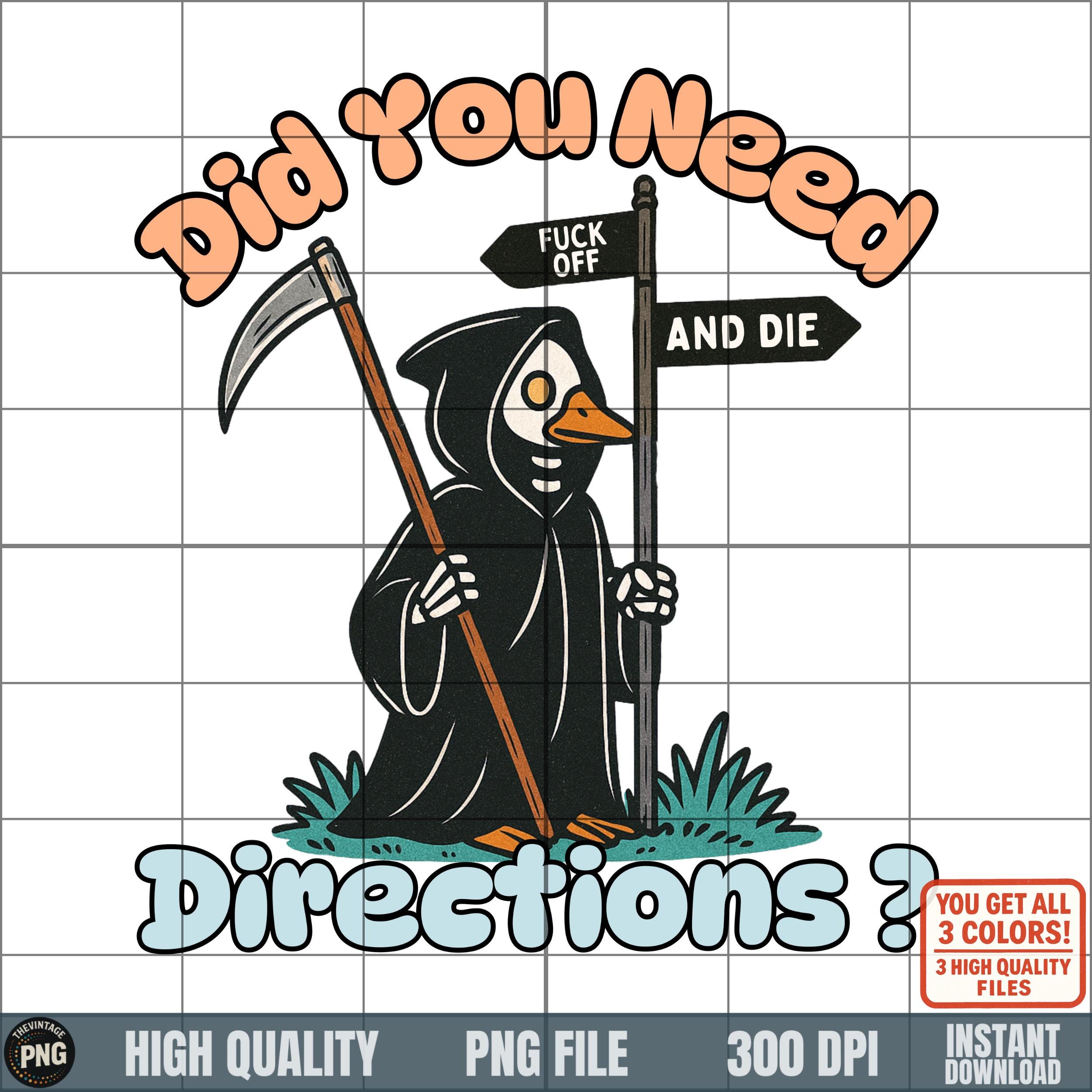 Funny Goose Grim Reaper PNG: Halloween Clipart (Digital Download 5000x5000 px)