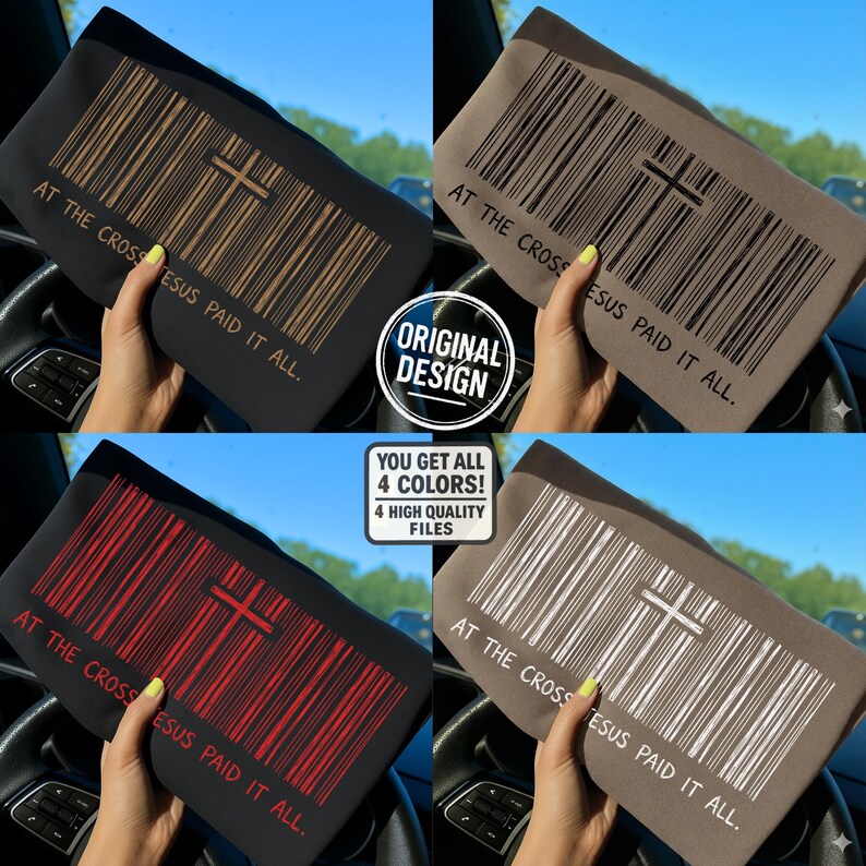 Example Bar Code Jesus Jesus Paid It All PNG, Vintage Doodle Christian Clipart (digital ...