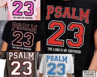 Psalm 23 PNG: Christian Bible Verse, Faith Shirt Design (Digital Download