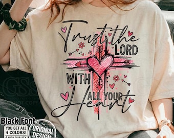Trust The Lord PNG, Retro Christian Bible Verse (Digital Download)