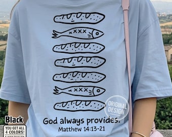 God Provides Bible Verse SVG, Loaves and Fish Doodle (Digital Download)