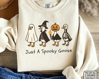 Spooky Goose Halloween PNG Clipart: Funny Duck Design