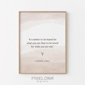 Andre Gide Quote, Inspirational Wall Art, Motivational Poster, Famous Life Quote, Encouraging Print, Printable Wall Decor, Digital Download