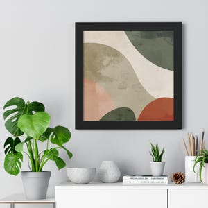 Modern Abstract Framed Vertical Poster, Minimalist Wall Art, Chic Home Decor, Gift for Art Lovers, Stylish Decor for Living Room