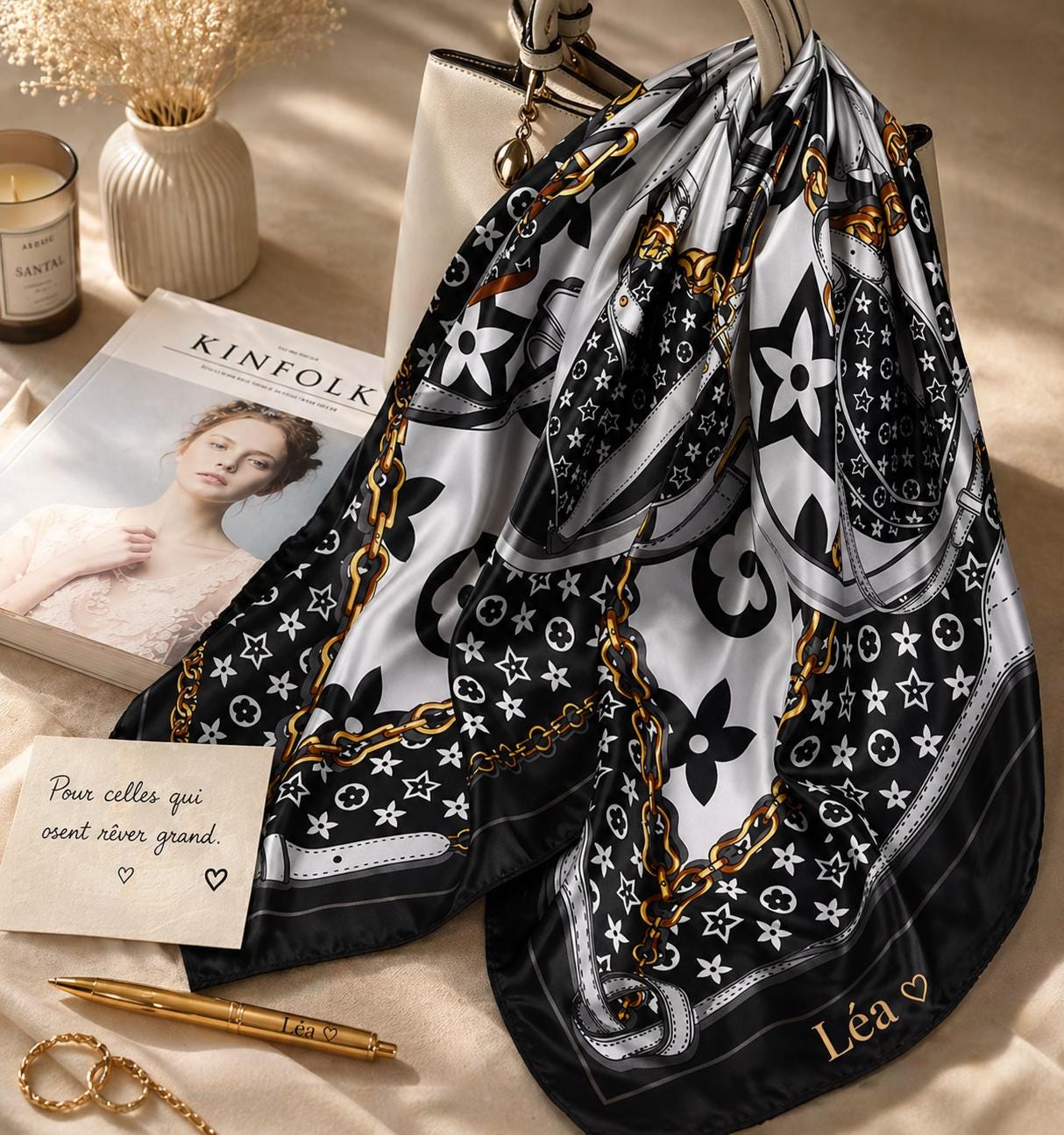 小物 LOUIS VUITTON SILK SCARF Louis Vuitton Silk Scarf - Etsy UK