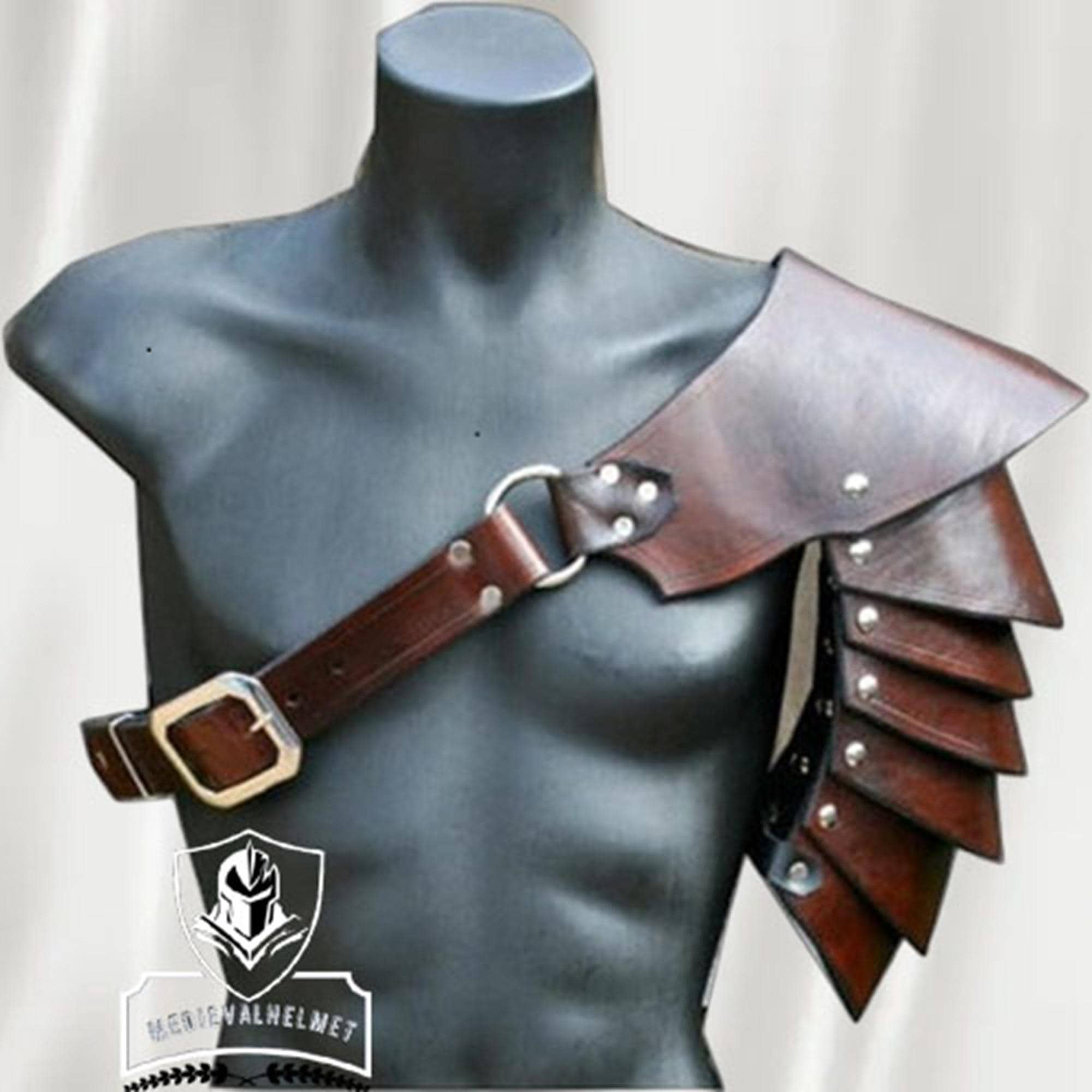 Leather Viking Double Shoulder Larp & Gladiator Roman, Mother day gifts