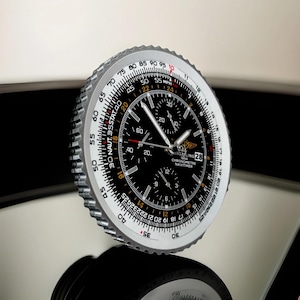 3D Printed Navitimer Wall Clock – Aviation-Inspired Chronograph Decor – Pilot Gift – Breitling Style Watch Dial – Man Cave Wall Art