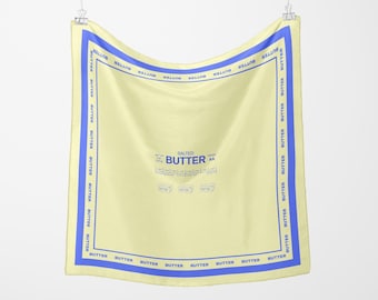 Butter Yellow Silk Scarf: Chef Bandana, Foodie Accessory