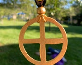 Golden Sunwheel Amulet (Heathen Pagan Celtic Native American Asian)