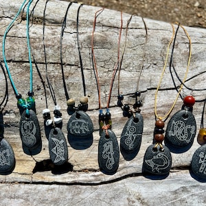 Pictish Symbols Pebble Pendants (Picts Scots Scotland)