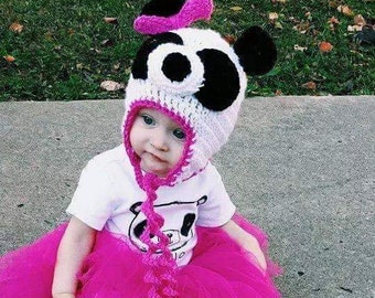 Toddler Crochet Panda Hat