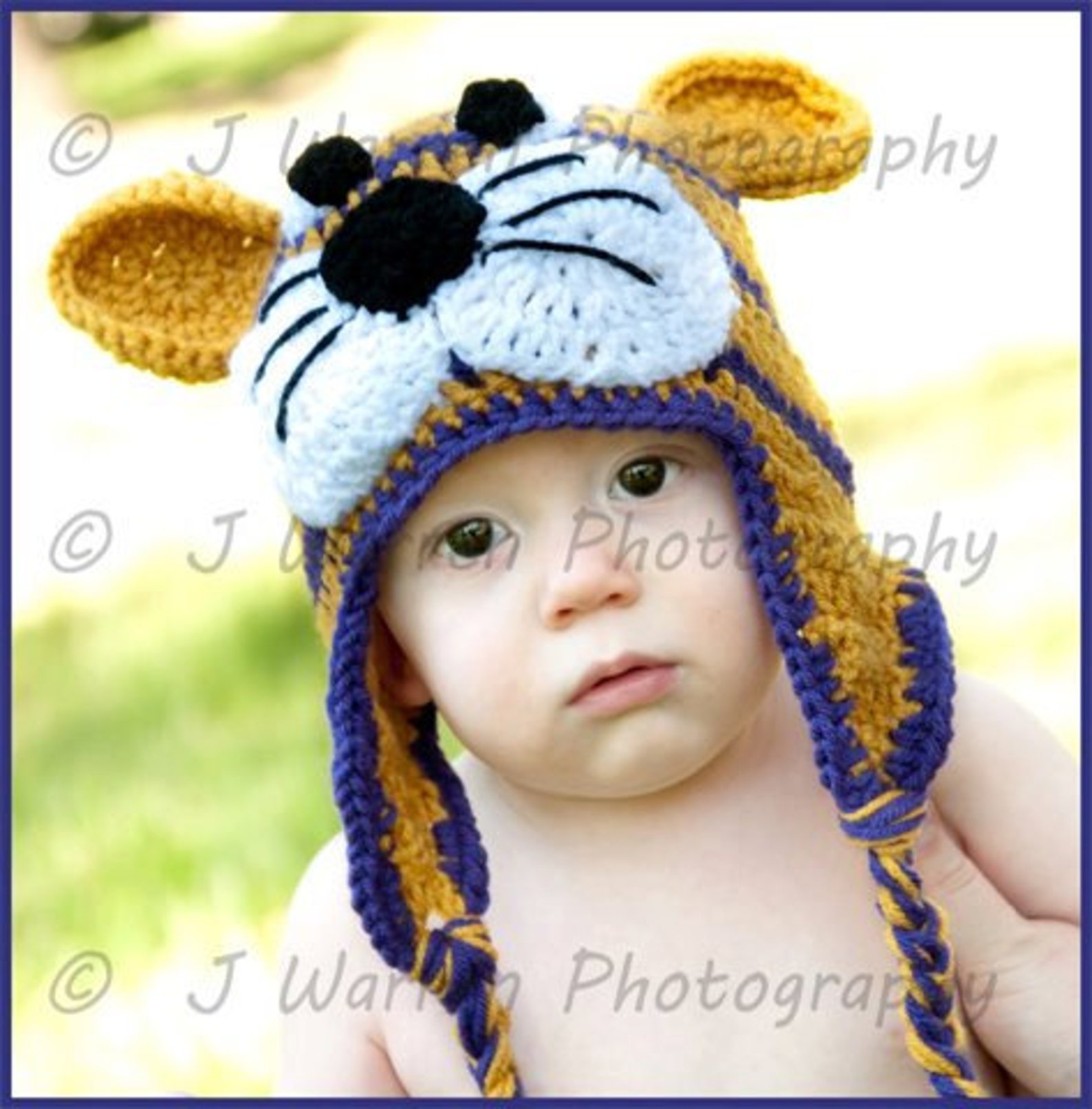 LSU Tiger Hat, Baby Tiger Hat, Baby Boy LSU Tiger Hat, Baby Girl LSU