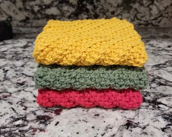 Crochet Dish Cloths (Set of 3)
