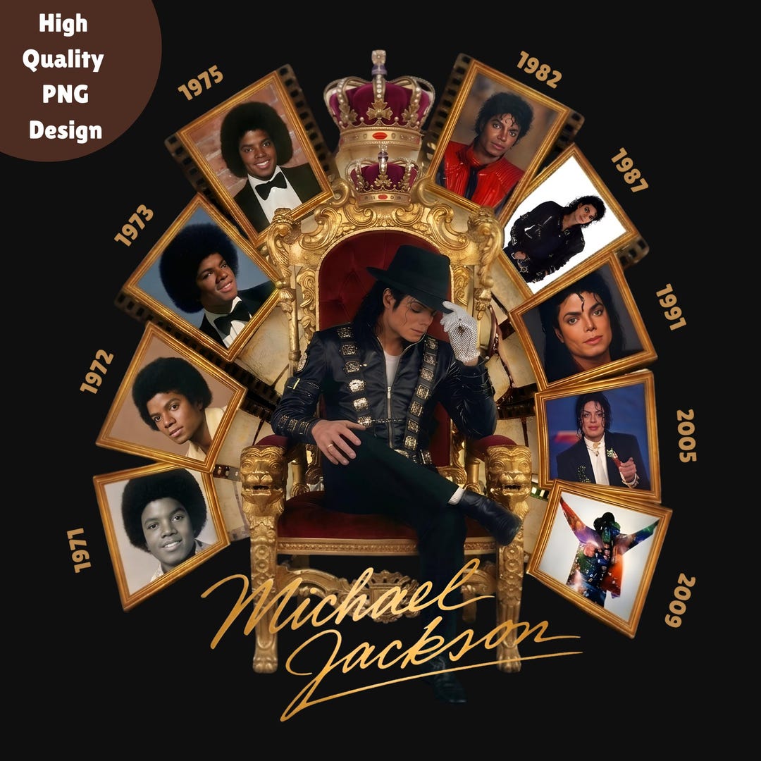 Michael Jackson PNG, King of Pop Fan Design, Retro Music Graphic