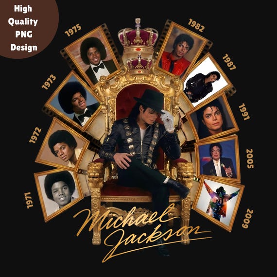 Michael Jackson PNG, King of Pop Fan Design, Retro Music Graphic