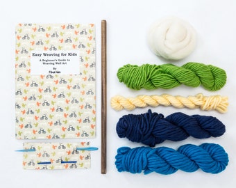 Kid's Weaving Kit for Weaving Wall Art - Blue Weaving