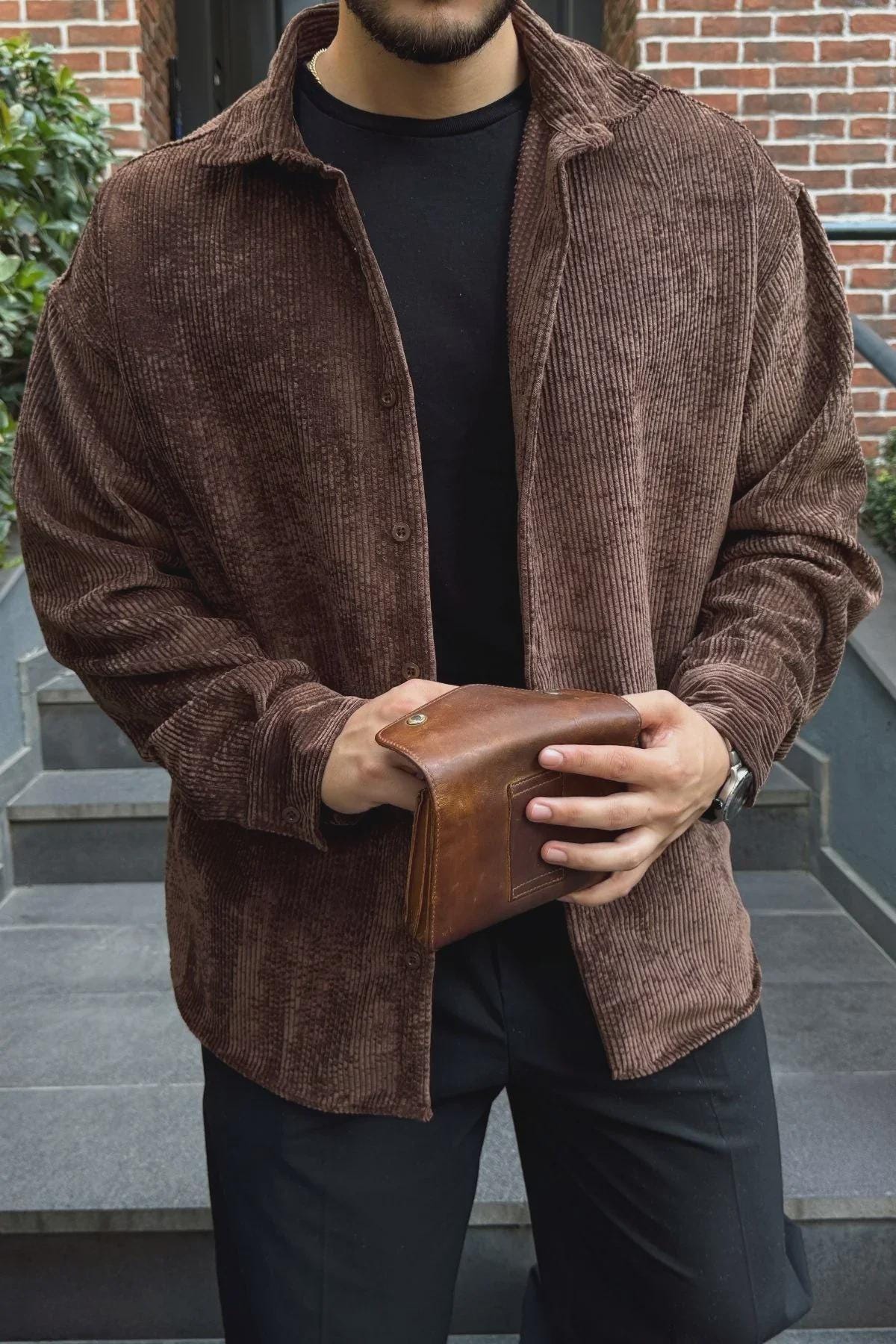 Corduroy Velvet Overshirt main image 0