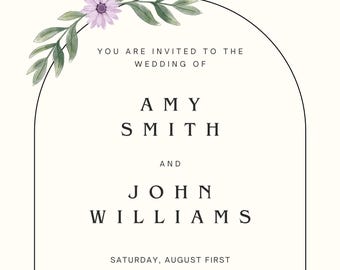 Floral Wedding Invitation Template