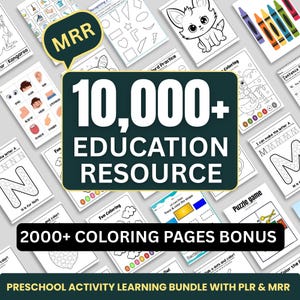 Paket mit Lern- und Unterrichtsaktivitäten für Kinder, mehr als 10000 Lernressourcen für Kinder, DFY Digital Produktpaket, PLR Master Wiederverkaufsrechte