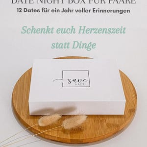 Save a Date – Die Date Night Box für Paare | 12 Date Ideen für ein Jahr | Geschenk für Freundin, Freund, Jahrestag, Valentinstag