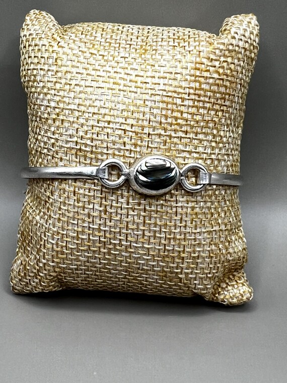 Abalone Sterling Silver Bangle Bracelet: Artisan … - image 6