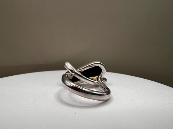 Sterling Silver Opal Statement Ring: Blue Opal, C… - image 6