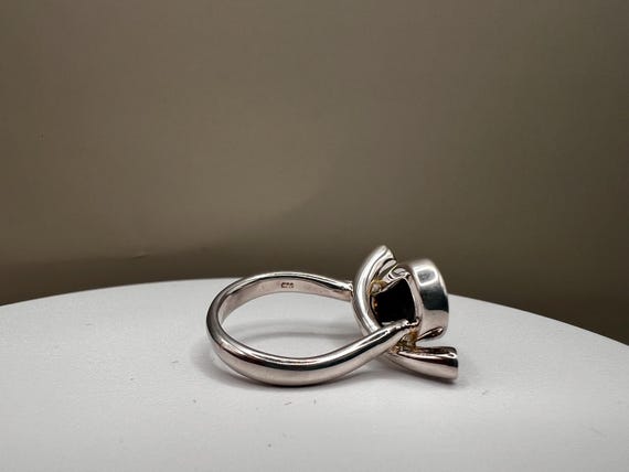 Sterling Silver Opal Statement Ring: Blue Opal, C… - image 5