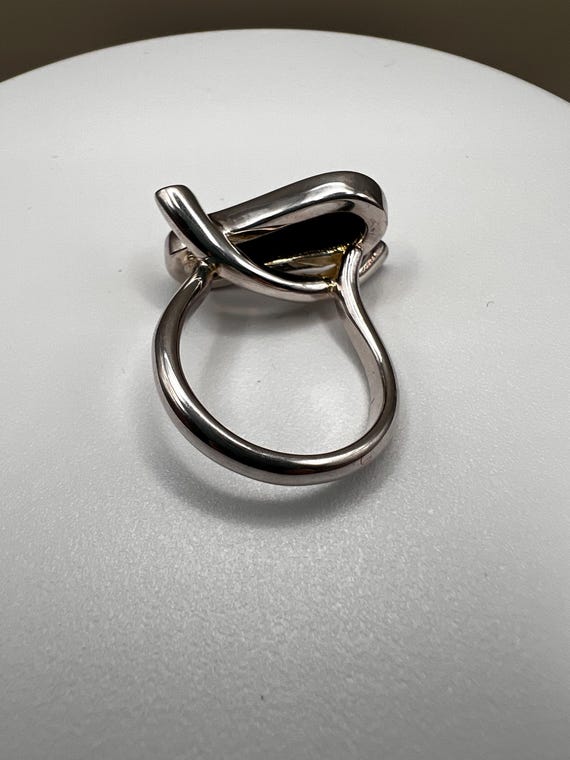 Sterling Silver Opal Statement Ring: Blue Opal, C… - image 3