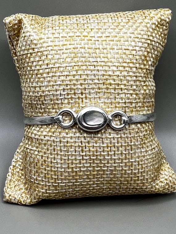 Abalone Sterling Silver Bangle Bracelet: Artisan … - image 8