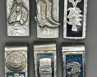 Vintage Mexican Alpaca Silver Belt Buckle: Abalone & Mother  display picture 1