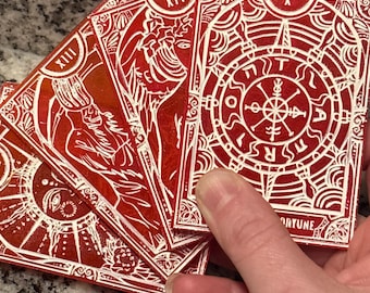 Handcrafted Resin Tarot Cards, Major Arcana Deck, Divination Cards