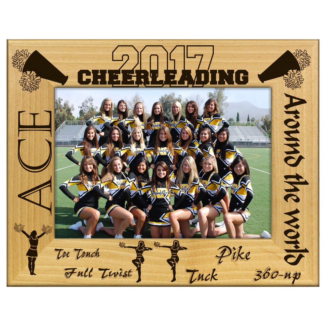 Engraved Alderwood Frame - A-FRM_-7-0076 - Cheerleading Phrases - Etsy