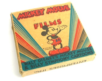 Vintage Mickey Mouse Films, Silly Symphony Donald's Fast Finish, Disney Disneyana Cartoon Movie Reel