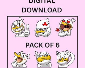 Funny Duck Emoji Clipart: PNG SVG Bundle (Digital Download)