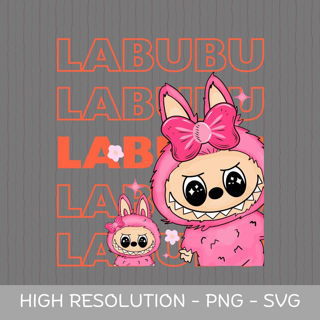 ラブブ ピンク バニー クリップアート: クラフト用かわいい SVG PNG