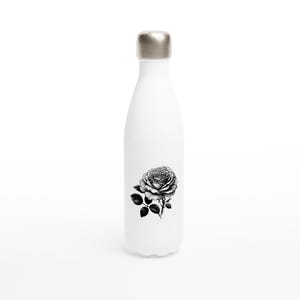 White stainless steel water bottle (17oz)