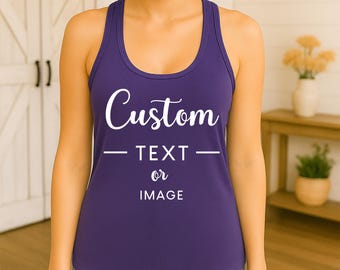 Custom Text Tank Top, Personalized Image Shirt, Your Own Design Tank Top, Custom Saying Outfit, Business Brand Tank Top, Business Merch Tees