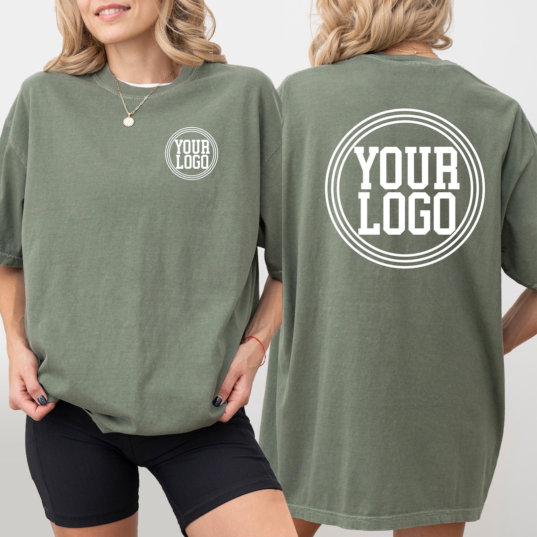 Custom Your Logo Here Comfort Colors® Shirt, Personalized Logo Tee, Company Team Logo Clot
