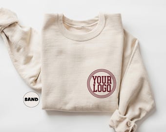Custom Your Logo Sweatshirt, Personalized Company Logo Hoodie, Customized Text Clothing, Business Logo Design Outfit, Custom Saying Gifts