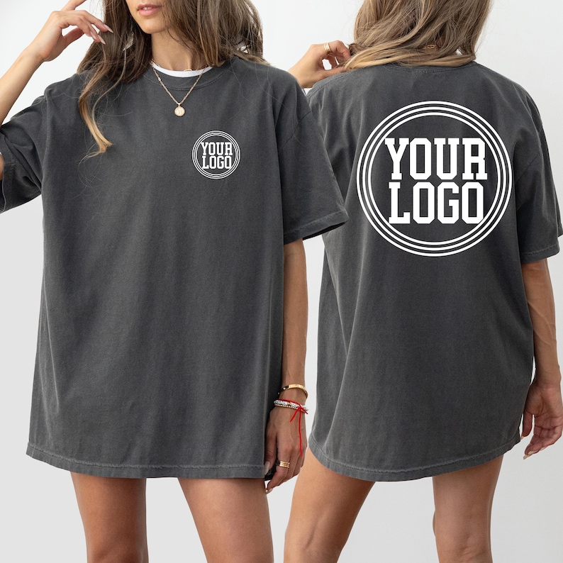 Custom Your Logo Here Comfort Colors® Shirt, Personalized Logo Tee ...
