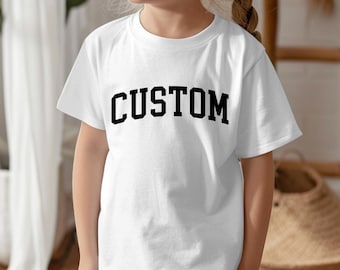 Personalized Text Youth Shirt, Custom Toddler Tee, Photo Tee
