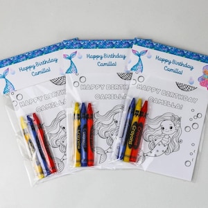 Meerjungfrau Malbuch Gastgeschenk - Kundenspezifischer Name - auf Bestellung Kinderaktivität - Unter dem Meer-Geburtstags-Gastgeschenke - ausgeliefert