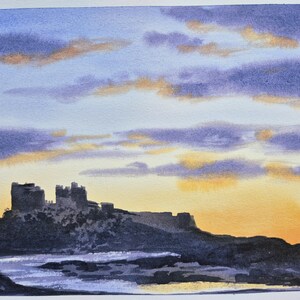 Castello scozzese al tramonto