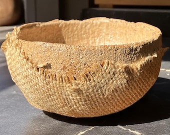 Handmade Rustic Decorative Bowl Centerpiece | Table Decor Upcycled from Nut Shells | Boho Home Accent for Living Room | Unique Shelf Decor
